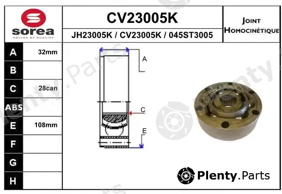 EAI CV23005K — Joint Kit, drive shaft