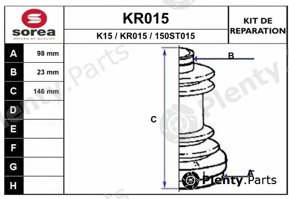 EAI KR015 — Bellow Kit, drive shaft