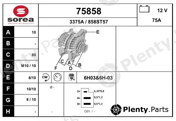 EAI 75858 — Alternator