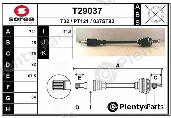 EAI T29037 — Drive Shaft