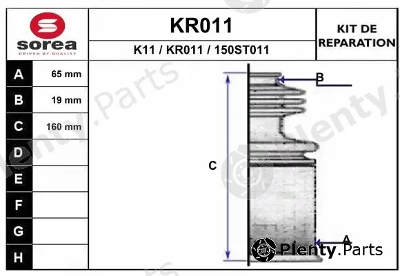 EAI KR011 — Bellow Kit, drive shaft