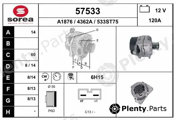 EAI 57533 — Alternator