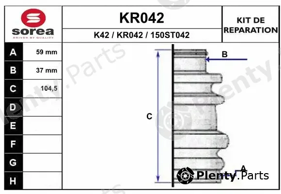 EAI KR042 — Bellow Kit, drive shaft