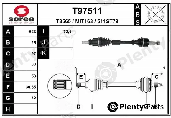 EAI T97511 — Drive Shaft