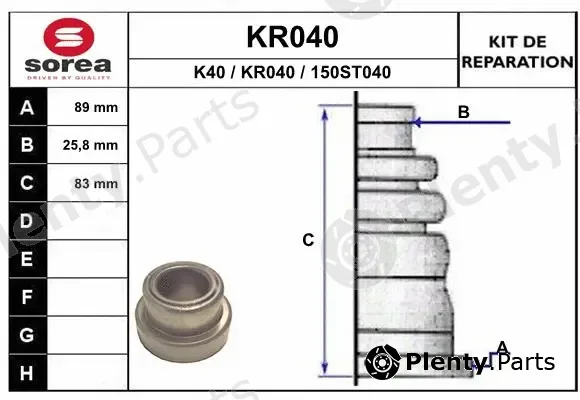 EAI KR040 — Bellow Kit, drive shaft