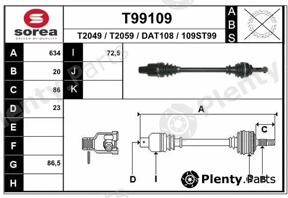 EAI T99109 — Drive Shaft