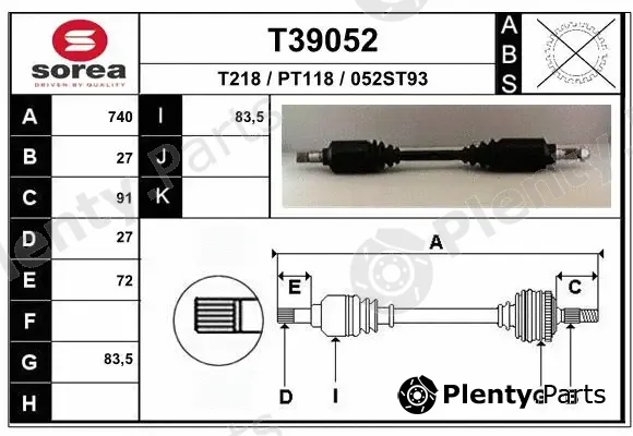 EAI T39052 — Drive Shaft