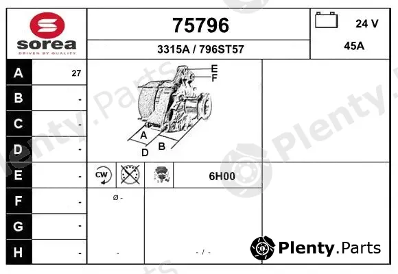 EAI 75796 — Alternator