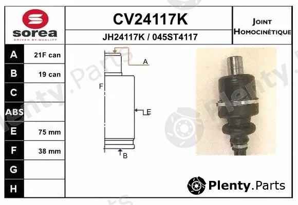 EAI CV24117K — Joint Kit, drive shaft
