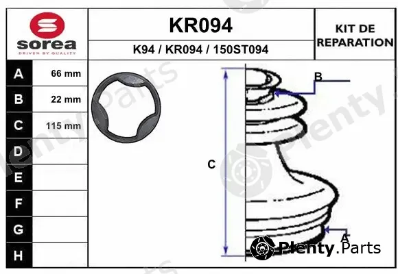 EAI KR094 — Bellow Kit, drive shaft