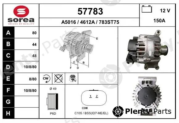 EAI 57783 — Alternator