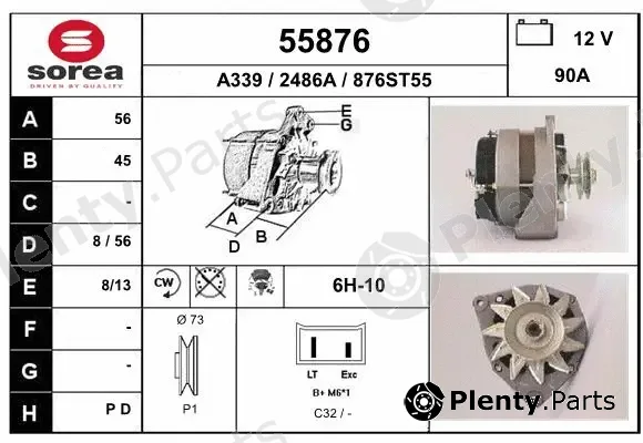 EAI 55876 — Alternator