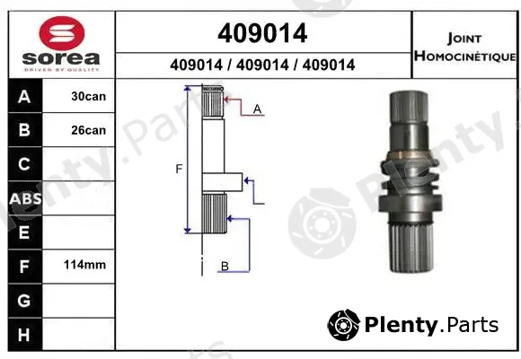 EAI 409014 — Joint Kit, drive shaft