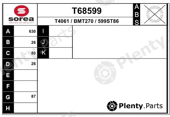 EAI T68599 — Drive Shaft