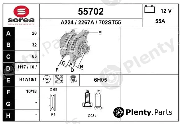 EAI 55702 — Alternator