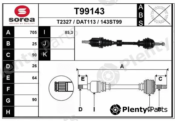 EAI T99143 — Drive Shaft
