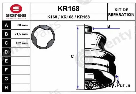 EAI KR168 — Bellow Kit, drive shaft