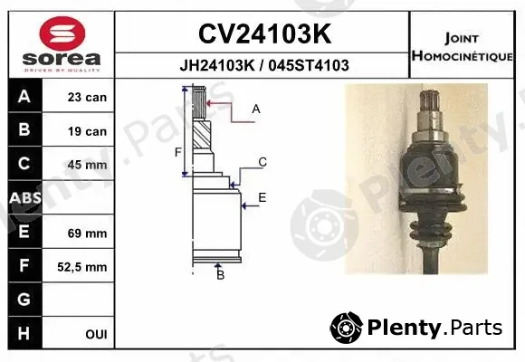 EAI CV24103K — Joint Kit, drive shaft