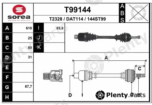 EAI T99144 — Drive Shaft