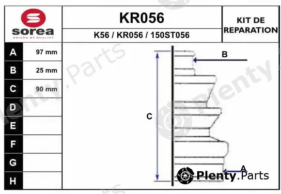 EAI KR056 — Bellow Kit, drive shaft