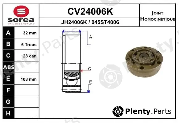 EAI CV24006K — Joint Kit, drive shaft