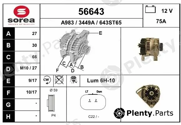 EAI 56643 — Alternator
