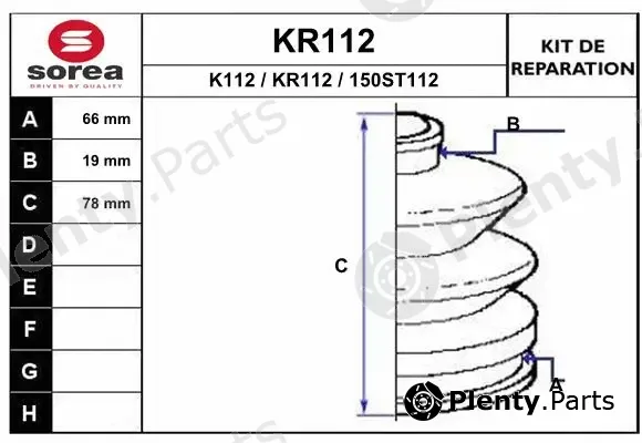 EAI KR112 — Bellow Kit, drive shaft