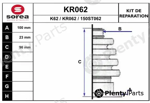 EAI KR062 — Bellow Kit, drive shaft