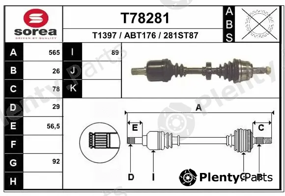 EAI T78281 — Drive Shaft