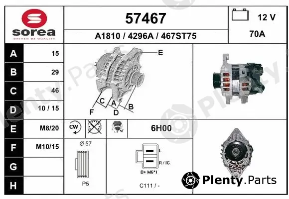 EAI 57467 — Alternator