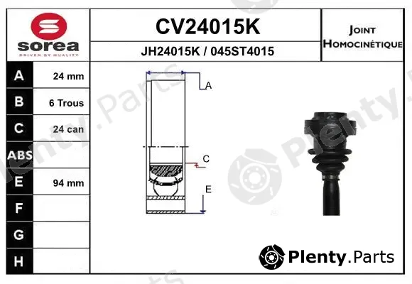 EAI CV24015K — Joint Kit, drive shaft