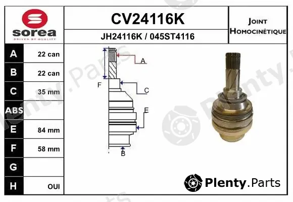 EAI CV24116K — Joint Kit, drive shaft