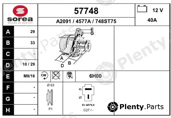 EAI 57748 — Alternator