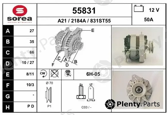 EAI 55831 — Alternator