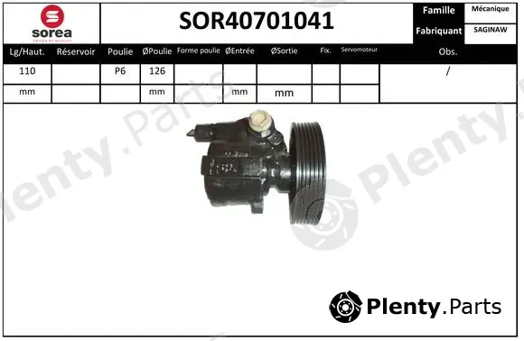 EAI SOR40701041 — Hydraulic Pump, steering