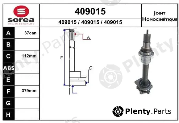 EAI 409015 — Joint Kit, drive shaft
