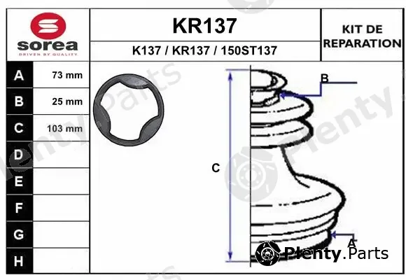 EAI KR137 — Bellow Kit, drive shaft