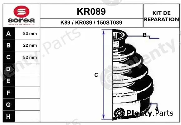 EAI KR089 — Bellow Kit, drive shaft