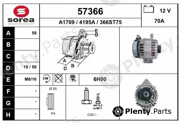 EAI 57366 — Alternator