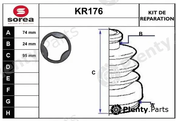 EAI KR176 — Bellow Kit, drive shaft