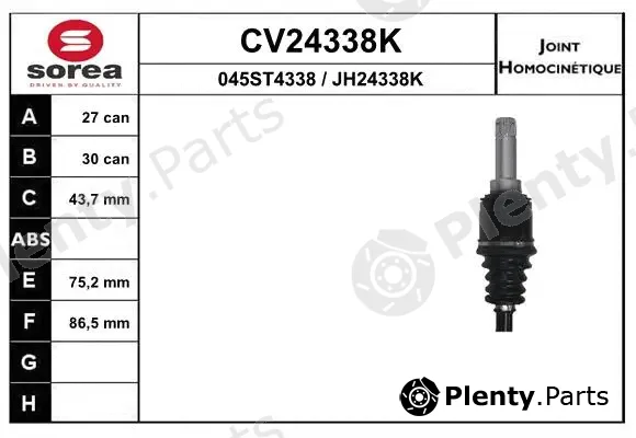 EAI CV24338K — Joint Kit, drive shaft