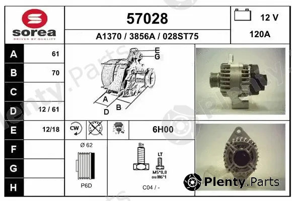 EAI 57028 — Alternator