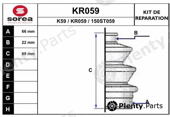 EAI KR059 — Bellow Kit, drive shaft