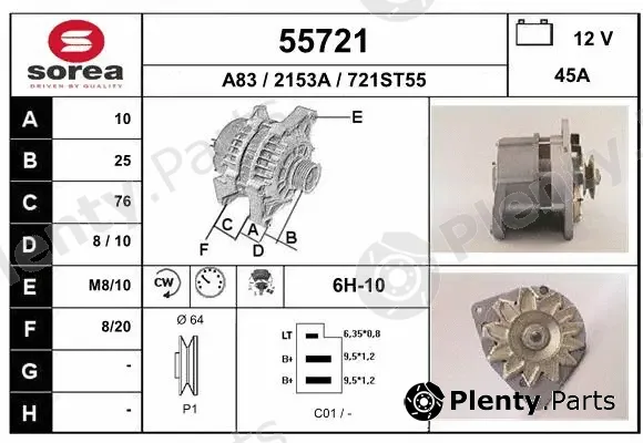 EAI 55721 — Alternator