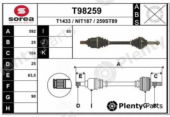 EAI T98259 — Drive Shaft