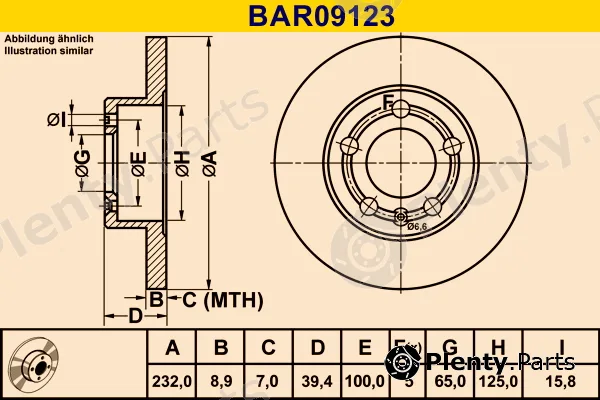 Barum BAR09123 — Brake Disc