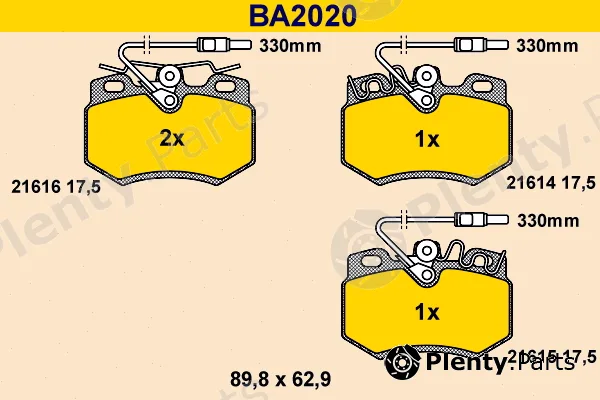 Barum BA2020 — Brake Pad Set, disc brake