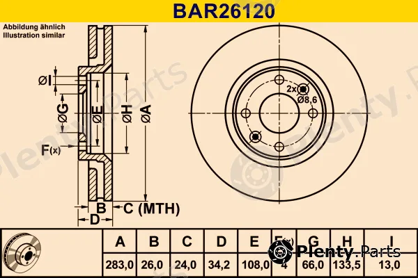 Barum BAR26120 — Brake Disc