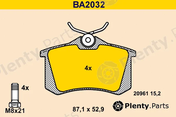 Barum BA2032 — Brake Pad Set, disc brake