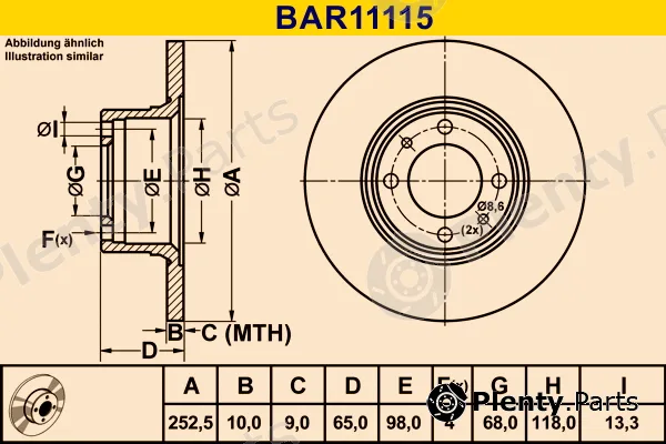 Barum BAR11115 — Brake Disc